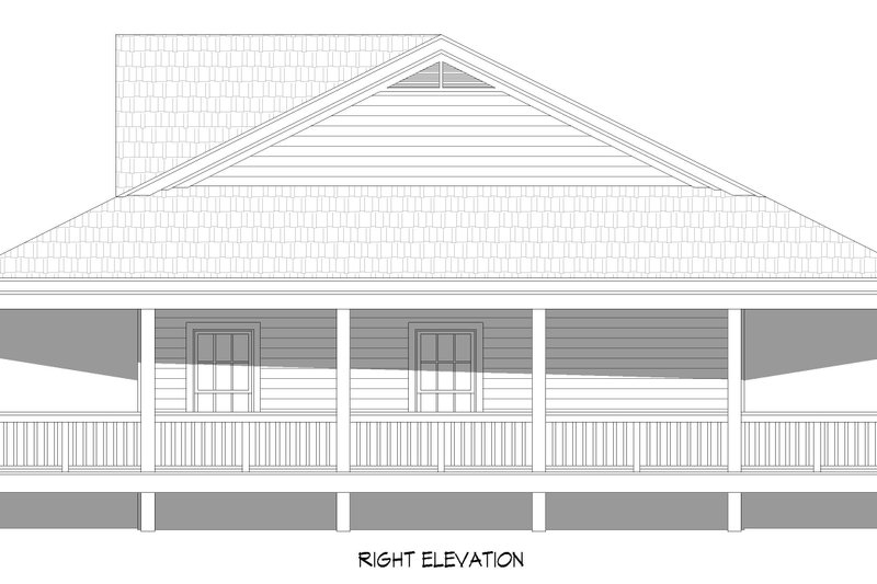 Home Plan - Exterior - Other Elevation 1 for Southern House Plan #932-1172 - 3 bed, 2 bath