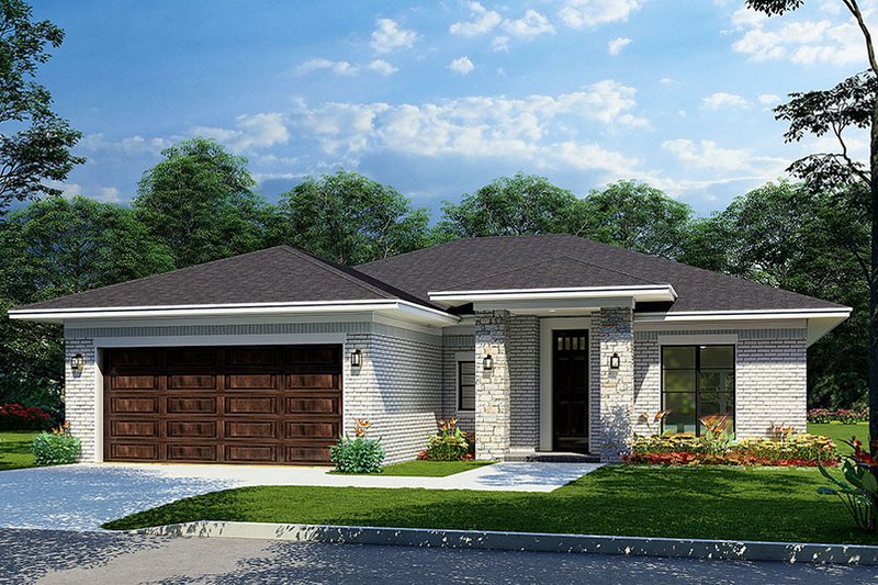 Dream House Plan - Contemporary Exterior - Front Elevation Plan #923-228