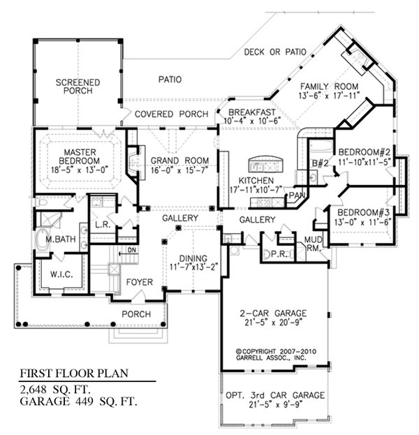 Ranch Floor Plan - Main Floor Plan #54-535