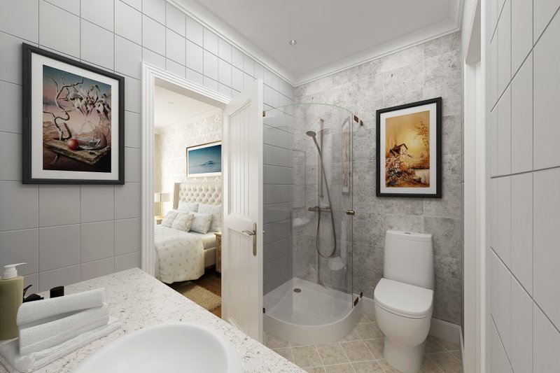 House Blueprint - Interior - Master Bathroom for Cottage House Plan #45-616 - 2 bed, 2 bath