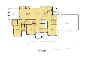 Floor Plan - Main Floor for Mediterranean House Plan #1066-276 - 4 bed, 3.5 bath
