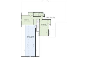 Floor Plan - Upper Floor for European House Plan #17-2414 - 4 bed, 2 bath