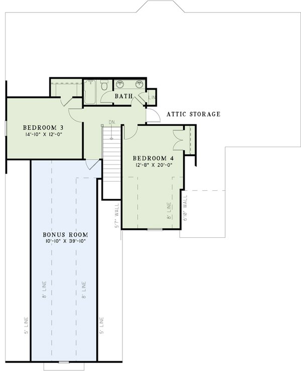 Home Plan - European Floor Plan - Upper Floor Plan #17-2414