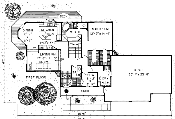 Traditional Floor Plan - Main Floor Plan #312-198