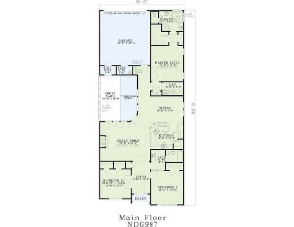 European Floor Plan - Main Floor Plan #17-2192