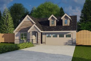 Craftsman Exterior - Front Elevation Plan #53-569