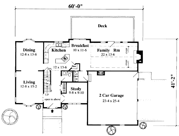 Traditional Floor Plan - Main Floor Plan #75-122