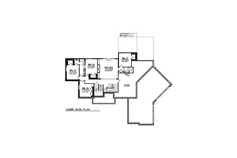 House Plan Design - Floor Plan - Lower Floor for Traditional House Plan #70-1554 - 7 bed, 4.5 bath