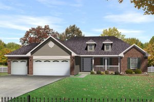 Architectural House Design - Country Exterior - Front Elevation Plan #22-471