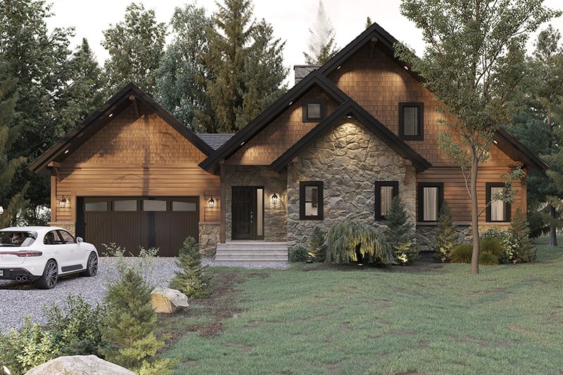 Architectural House Design - Craftsman Exterior - Front Elevation Plan #23-2485