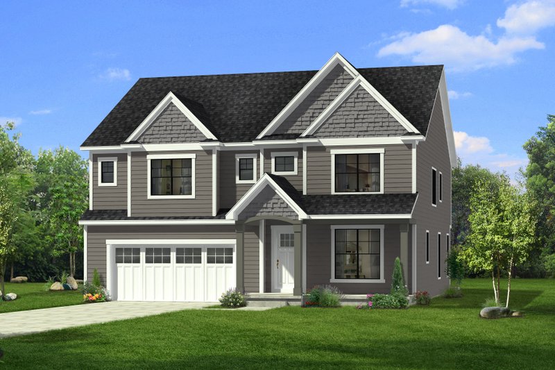 Dream House Plan - Craftsman Exterior - Front Elevation Plan #1057-31