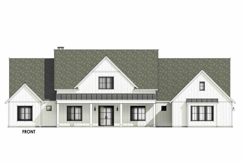 House Design - Exterior - Front Elevation 4 for Farmhouse House Plan #1096-12 - 4 bed, 4.5 bath