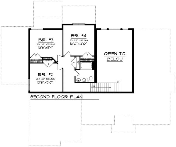 House Plan Design - European Floor Plan - Upper Floor Plan #70-1179