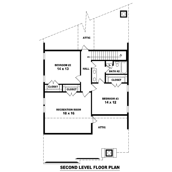 European Floor Plan - Upper Floor Plan #81-1554