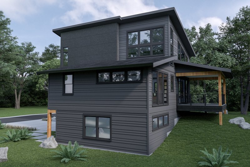 Architectural House Design - Exterior - Other Elevation 3 for Contemporary House Plan #1070-62 - 3 bed, 3.5 bath