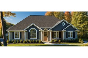 Ranch Exterior - Front Elevation Plan #3-113