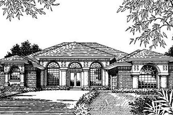 Exterior - Front Elevation for European House Plan #417-307 - 4 bed, 3 bath