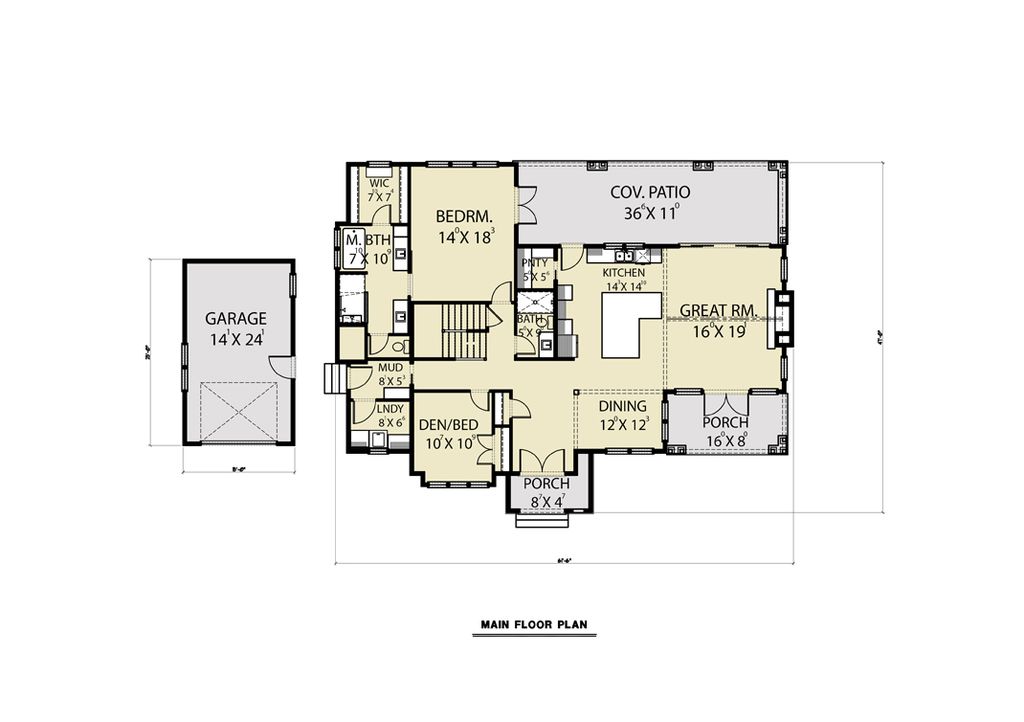 Cottage Style House Plan 4 Beds 3 Baths 2794 Sq Ft Plan 1070 61 Floorplans Com