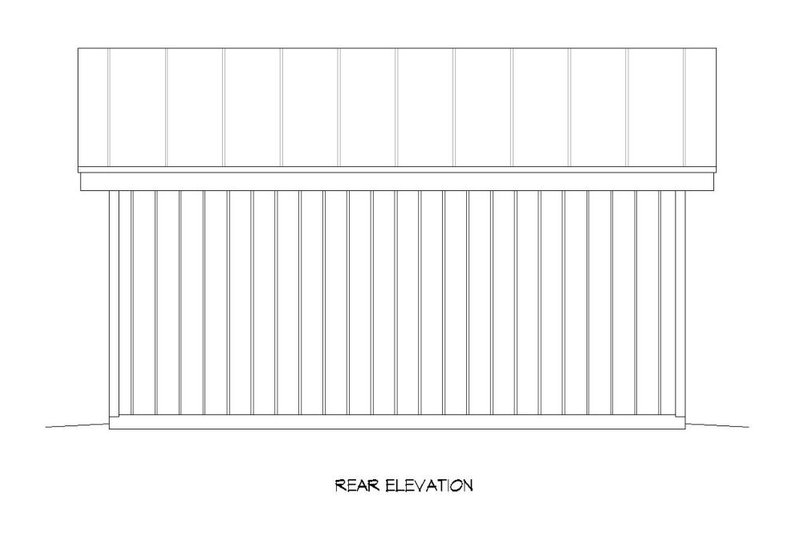 Architectural House Design - Exterior - Rear Elevation for Contemporary House Plan #932-224, 0 bath