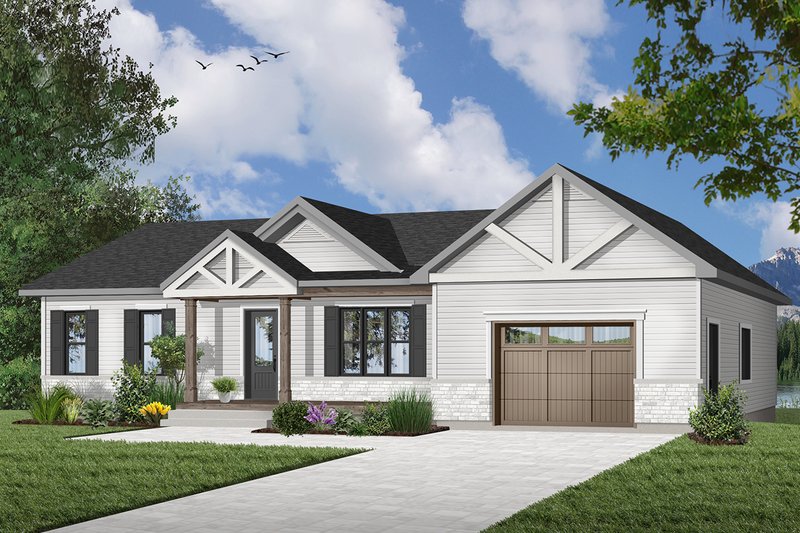 Home Plan - Ranch Exterior - Front Elevation Plan #23-2653