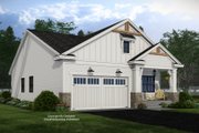 Farmhouse Style House Plan - 3 Beds 2 Baths 1319 Sq/Ft Plan #51-1505 Exterior 