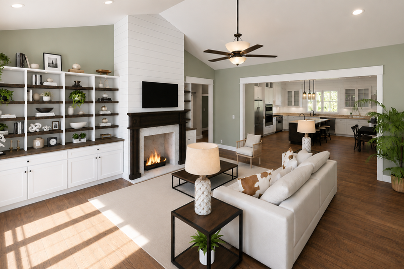 Architectural House Design - Interior - Entry for Farmhouse House Plan #44-317 - 7 bed, 3 bath
