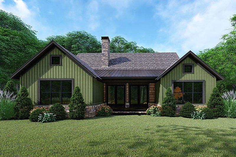 Dream House Plan - Exterior - Rear Elevation 1 for Farmhouse House Plan #923-153 - 3 bed, 2 bath