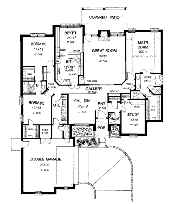 European Floor Plan - Main Floor Plan #310-821