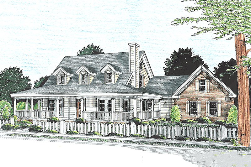 Country Style House Plan - 3 Beds 2.5 Baths 1675 Sq/Ft Plan #20-146