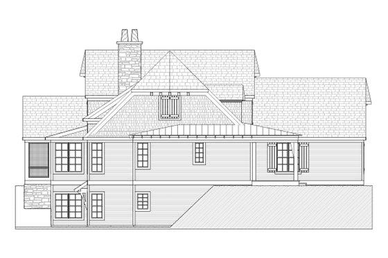 Exterior - Other Elevation 2 for Country House Plan #901-112 - 3 bed, 2.5 bath