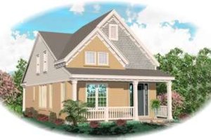 Cottage Exterior - Front Elevation Plan #81-678