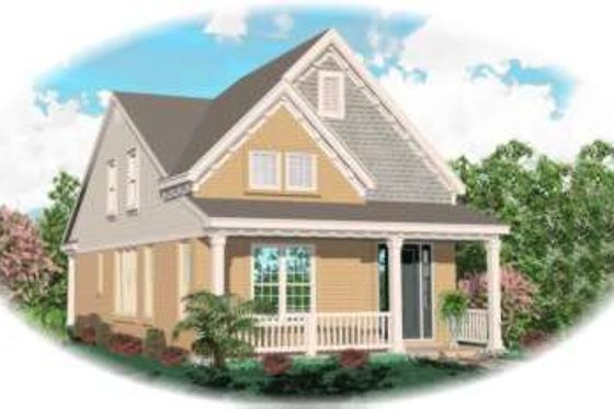 Exterior - Front Elevation for Cottage House Plan #81-678 - 3 bed, 2.5 bath