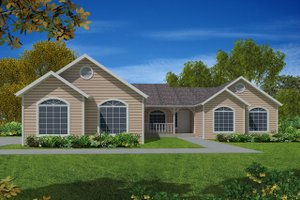 Ranch Exterior - Front Elevation Plan #437-67