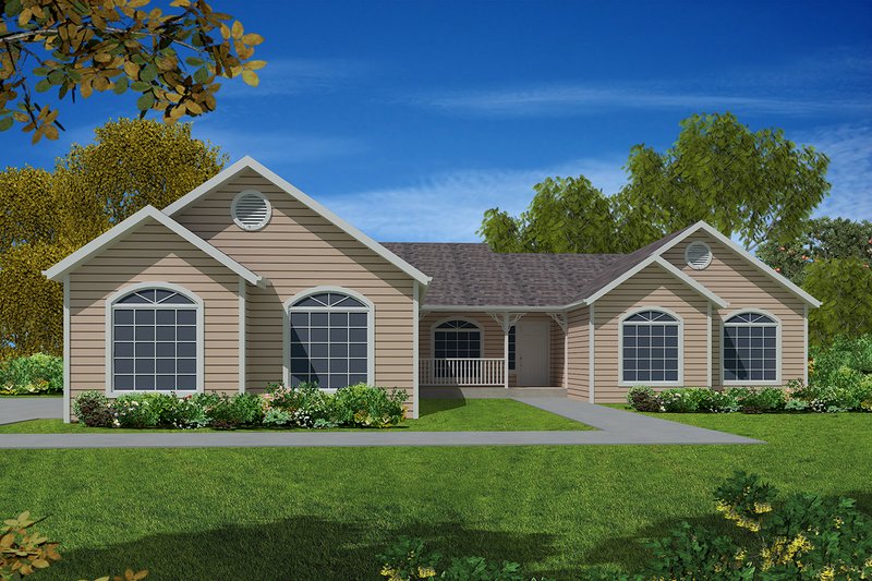 Home Plan - Ranch Exterior - Front Elevation Plan #437-67