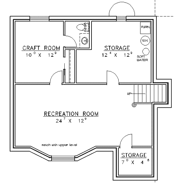 Architectural House Design - Traditional Floor Plan - Lower Floor Plan #117-225
