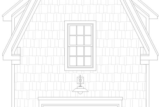 Exterior - Front Elevation 3 for Colonial House Plan #932-1084, 0.5 bath