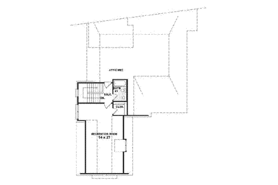 Floor Plan - Upper Floor for Traditional House Plan #81-384 - 3 bed, 3 bath