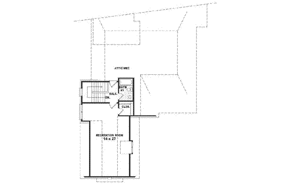 Traditional Floor Plan - Upper Floor Plan #81-384