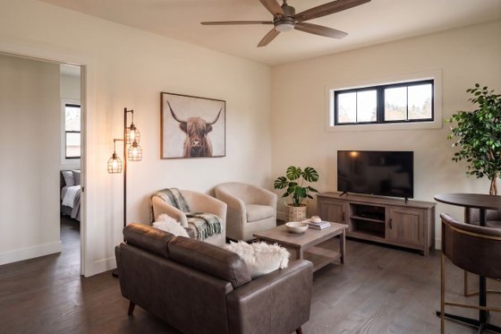 Interior - Family Room for Farmhouse House Plan #1105-23 - 1 bed, 1 bath
