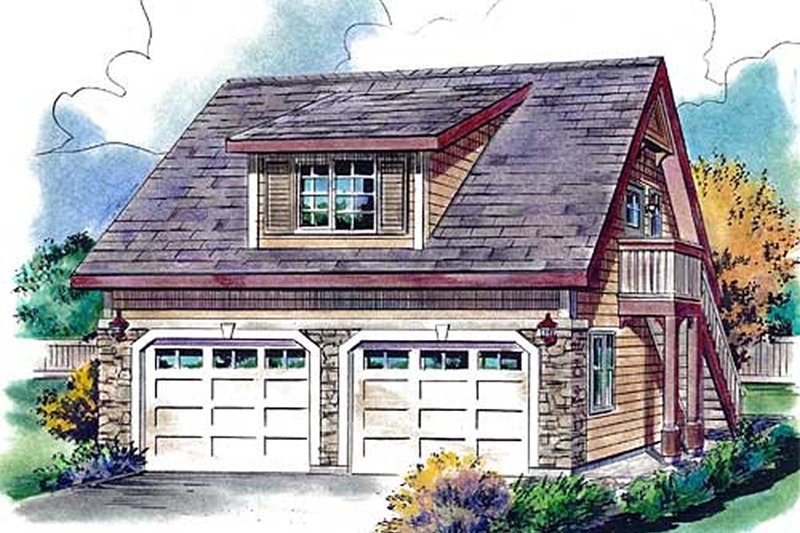 Bungalow Style House Plan - 1 Beds 1 Baths 459 Sq/Ft Plan #18-4527