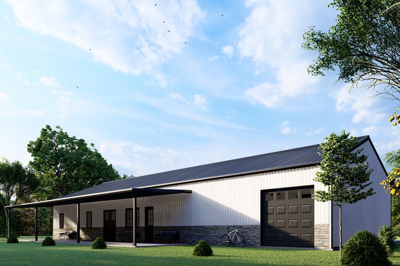 Home Plan - Exterior - Other Elevation 5 for Barndominium House Plan #1107-9 - 4 bed, 3 bath