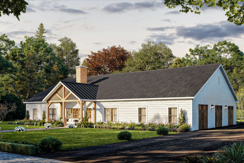 House Design - Exterior - Front Elevation 4 for Barndominium House Plan #1117-26 - 4 bed, 3.5 bath