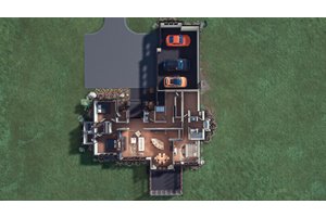 Floor Plan - Main Floor for Prairie House Plan #1088-12 - 3 bed, 2.5 bath