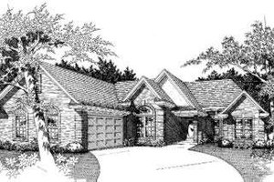 Exterior - Front Elevation 4 for European House Plan #329-101 - 4 bed, 2 bath