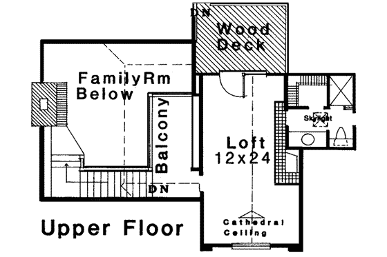 Floor Plan - Upper Floor for European House Plan #310-129 - 4 bed, 4 bath