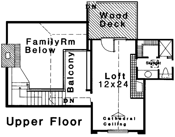 European Floor Plan - Upper Floor Plan #310-129