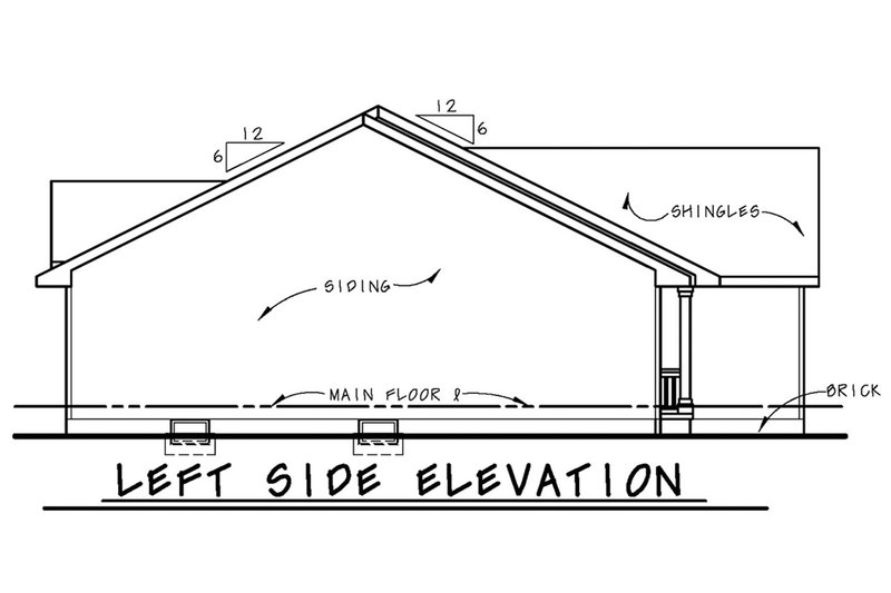 Home Plan - Left Side Elevation