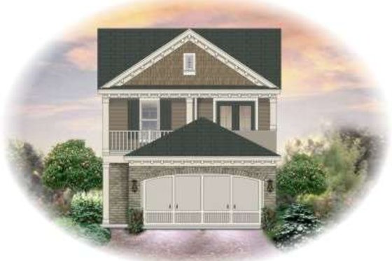 Exterior - Front Elevation for Traditional House Plan #81-1367 - 3 bed, 2.5 bath
