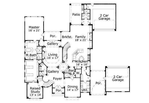 European Floor Plan - Main Floor Plan #411-496