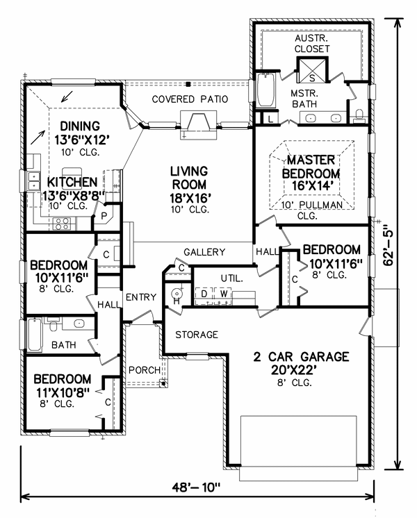 Traditional Floor Plan - Main Floor Plan #65-403